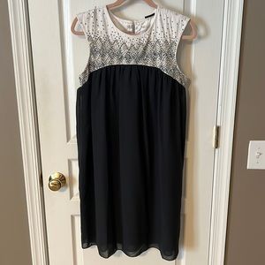 Anthropologie/Kas NewYork - White/Grey Dress Size M